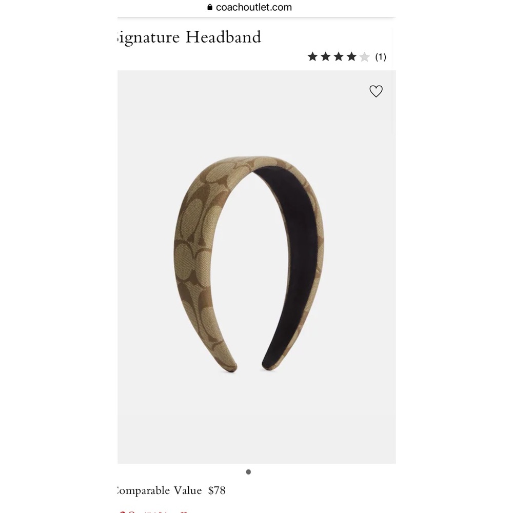 NWT Coach headband